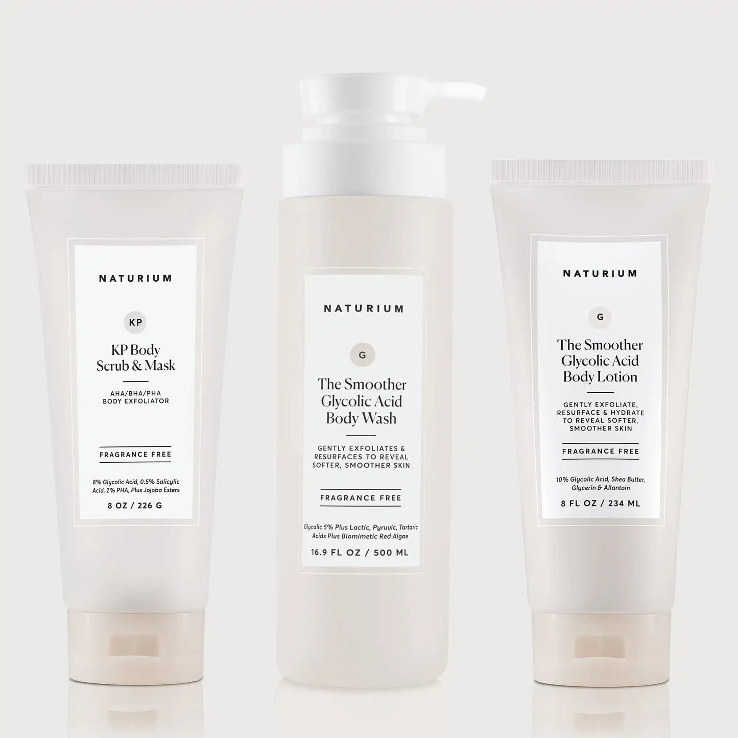 the-glycolic-acid-body-bundle-v1 NATR_KPScrub_SmootherBodyWash_SmootherLotion_Bundle_ecomm.webp